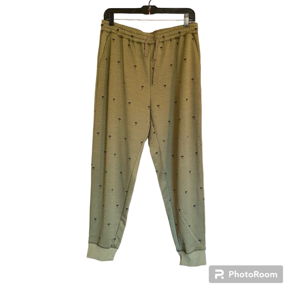 LuLaRoe Jax - XL (18-20) - Olive green with black mini palm trees print - jogger
